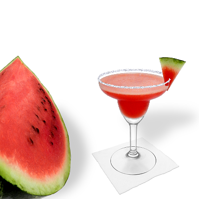 Frozen Watermelon Margarita with individual decoration