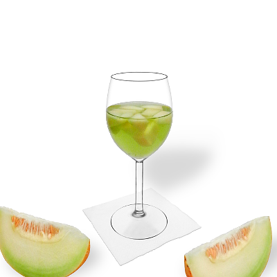 Melon punch with individual decoration