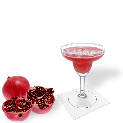 Pomegranate Margarita with individual decoration