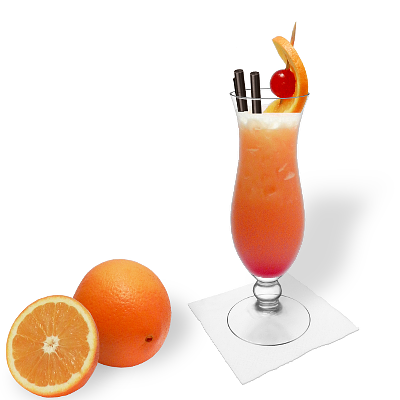 Tequila Sunrise with individual decoration